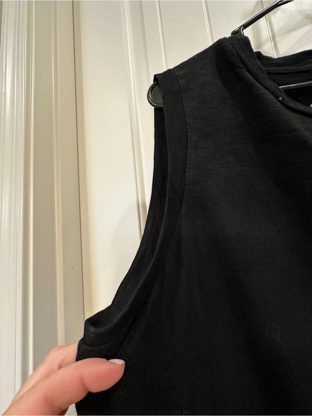 Sleeveless Black Maxi T-shirt Dress - Picture 5 of 7